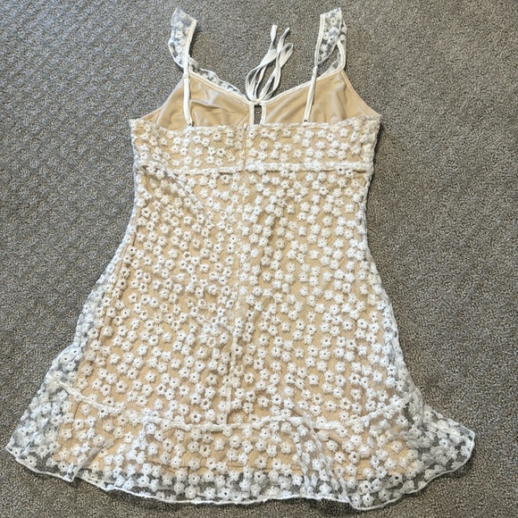Lulus Charmaine White Embroidered White Mini Dress - Picture 5 of 6